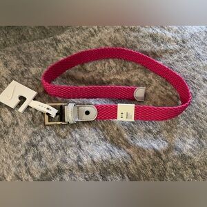 Nike Pink Woven Belt with Gray Leather Accents